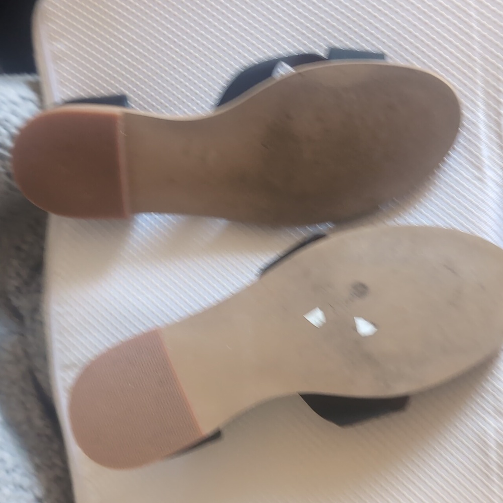 Abound Black Platform Slide Sandals Size 8 | Chunky Flat Sandals - Picture 8 of 8